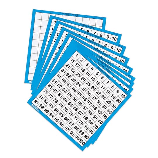 Learning Resources® Laminated Hundreds Boards, 10 Per Set, 3 Sets